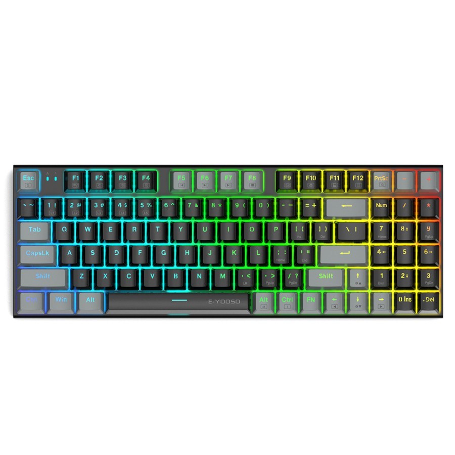 Keyboard Gaming E-YOOSO Z-19 RGB Hotswap Mechanical 98% Black