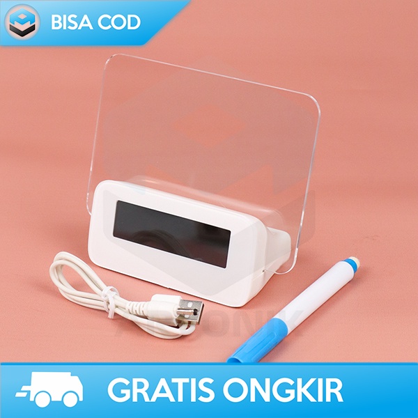 JAM ALARM MEMO BOARD ALARM CLOCK LCD DISPLAY MULTIFUNGSI DESAIN MODERN