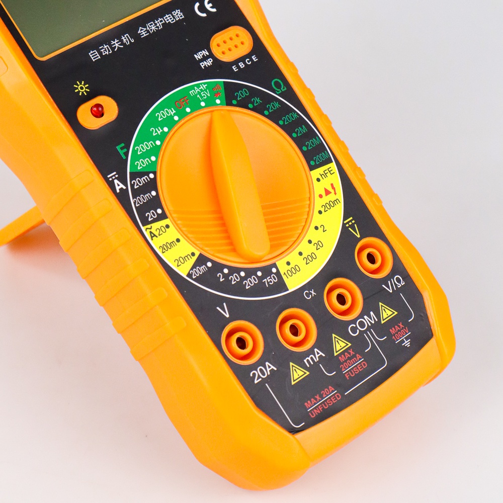 YHS Pocket Size Digital Multimeter Tester - DT9205A+ - Orange