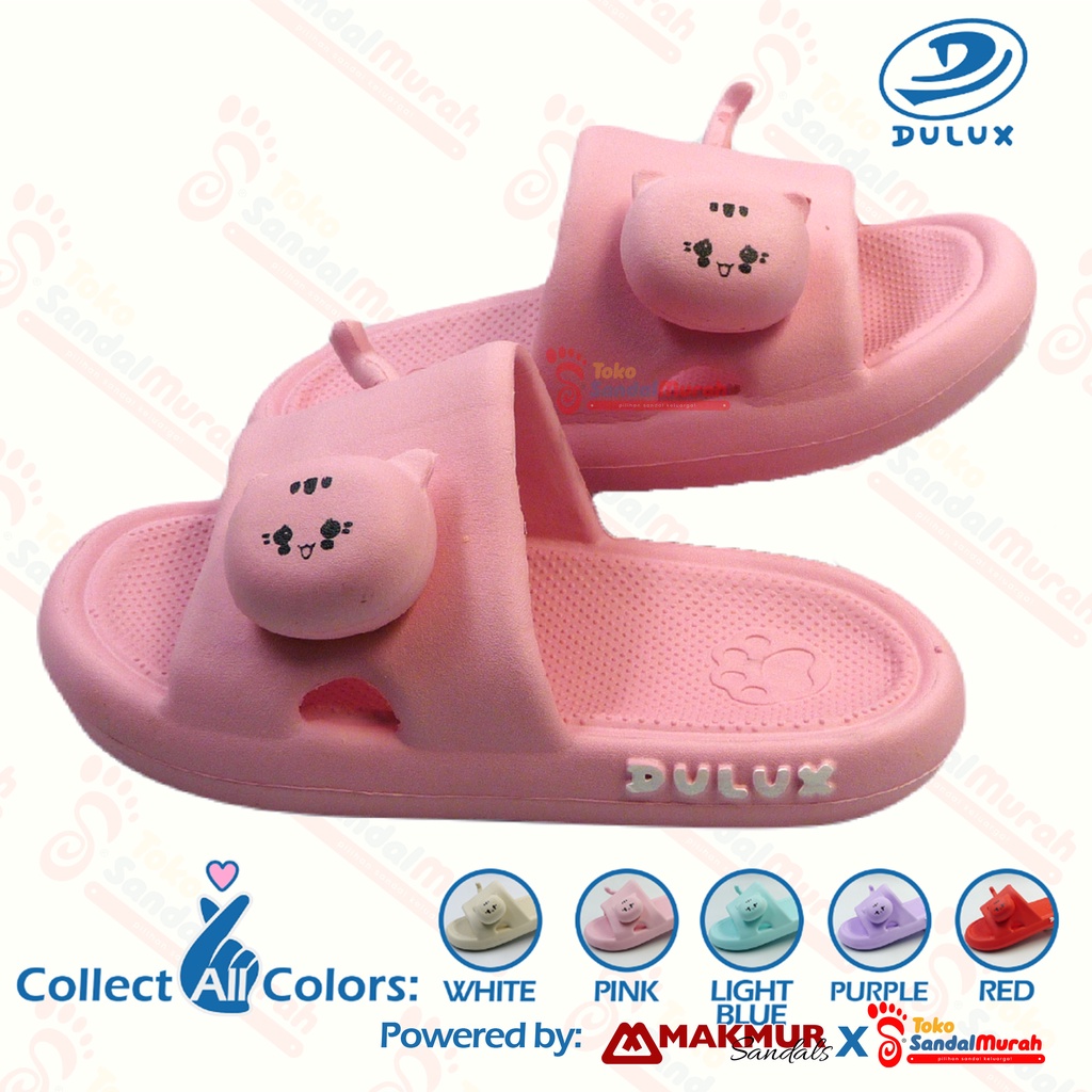 Toko Sendal Murah - Sandal Slop Remaja Tanggung Uk 30 - 35 / Sandal Slop Motif Kepala Kucing  / Sandal Slop Anak Perempuan / Sandal Remaja Kekinian / Sandal Remaja Model Terbaru [ Toko Sendal Murah  M 513 C ]