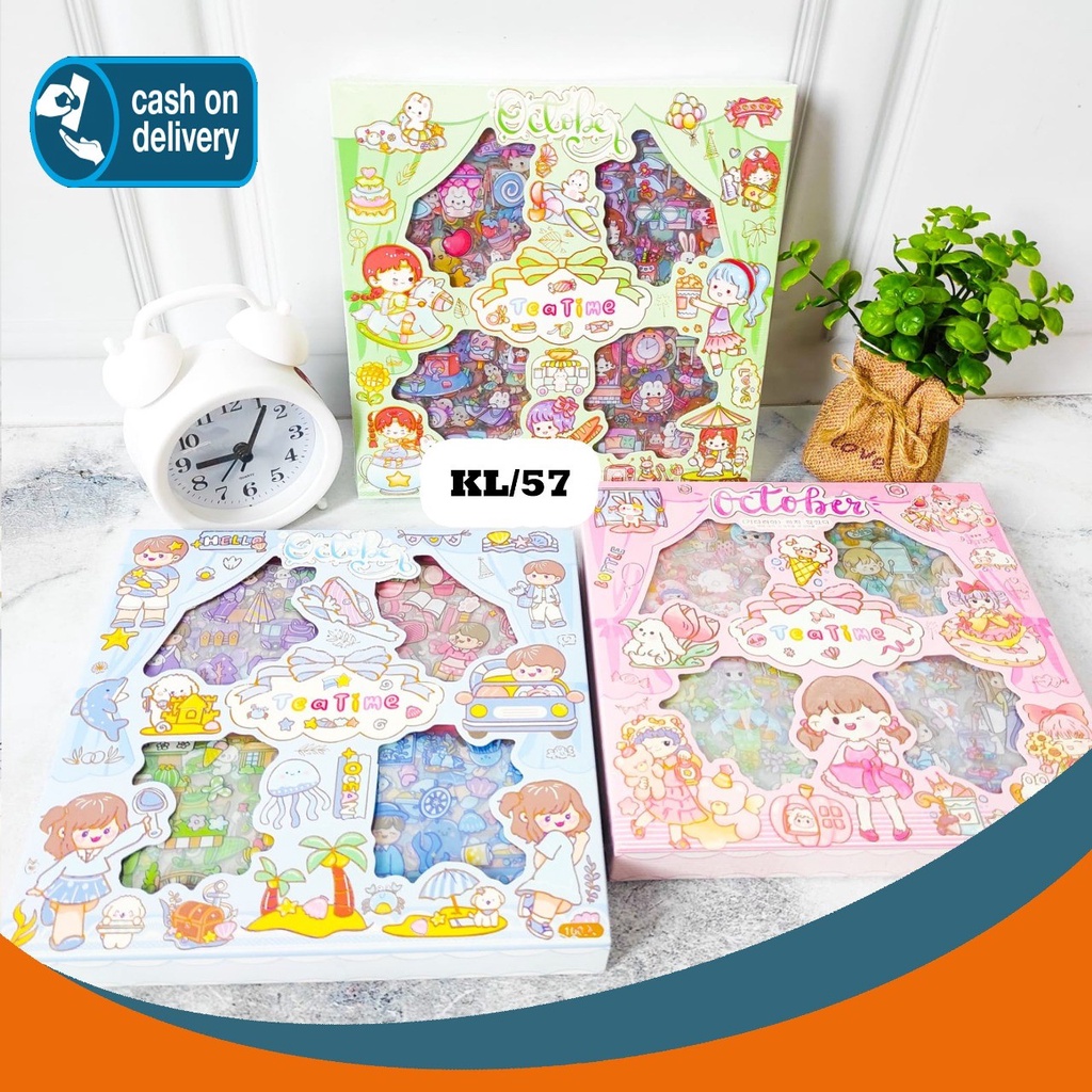 

Sticker BOX SENMU V5 Cute Girl ISI 100 PCS Anti air Set Daily Manual Cute Pattern Decorative Tape Sticker Gift CRAFT