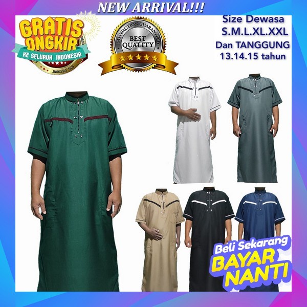 Jubah Al Haramain Premium Bordir, Jubah Al Haramain Remaja Bordir, Jubah Pria Dewasa Bordir Non Mans