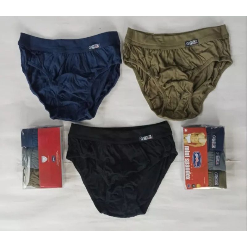 3PCS. CELANA DALAM PRIA GT MEN MINI SPANDEK BARANG STOK PABRIK HARGA CUCI GUDANG