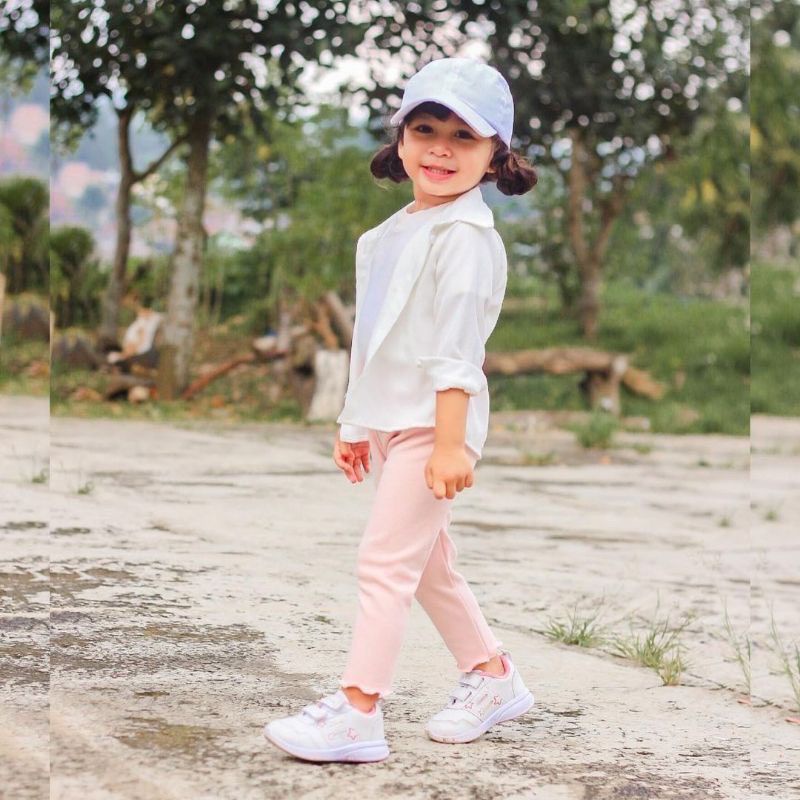 Celana Legging Anak Curly Ruffle Knit Tee | Bawahan Celana Anak Bahan Rib Knit Halus dan Lembut | Bawahan Anak Cewek