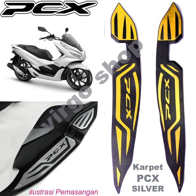 Karpet Motor PCX 150 PCX 160 Lokal Karpet Bordes Karet Pijakan Kaki PCX Murah Kualitas Mewah