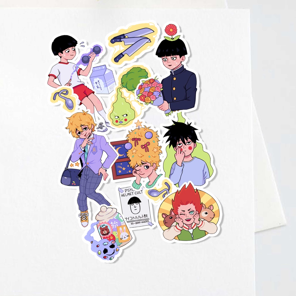 

Sticker Anime Mob Psycho 100 Aesthetic Stiker Waterproof (13pcs)