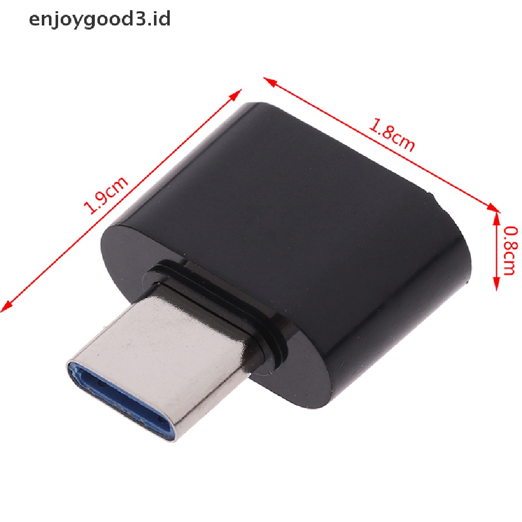 [Rready Stock] Adaptor OTG Tipe-c Handphone U disk tablet mini card reader (ID)