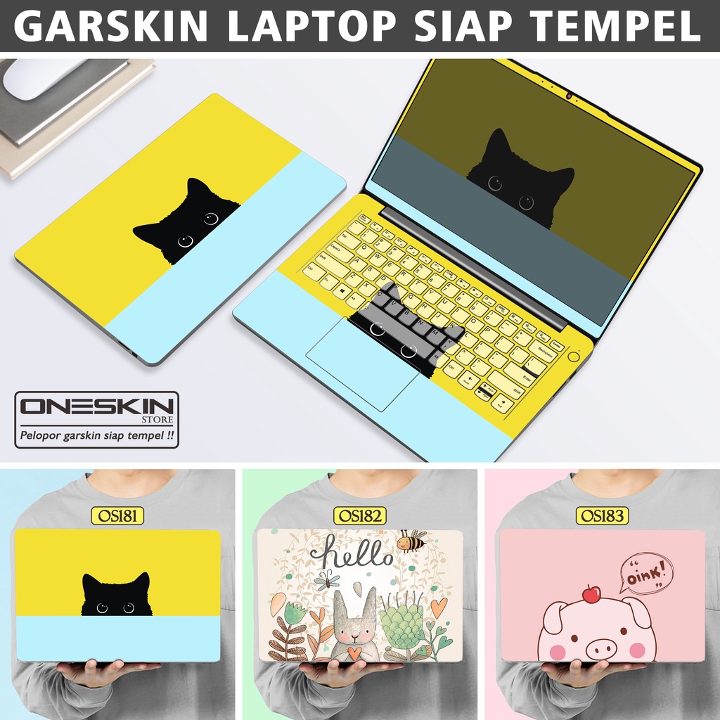 Garskin Sticker Laptop Protector Macbook Full Body Bottom Bezel Palmrest Skin Pig Cute