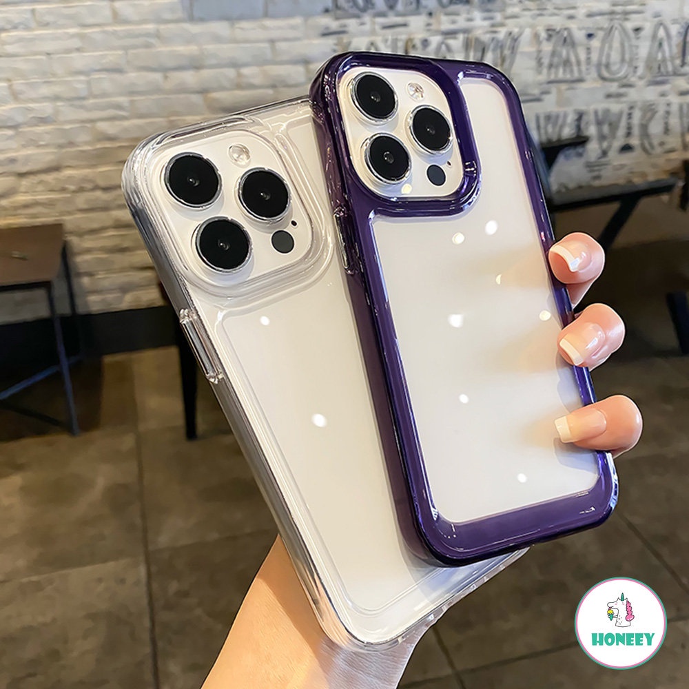 Soft Case TPU Transparan Shockproof Untuk IPhone 14 13 12 11 Pro Max X Xs Max XR 8 7 Plus