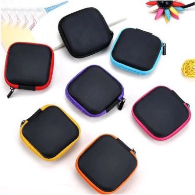 Dompet Persegi Tempat Headset Koin Kunci Kotak Penyimpanan Charger Mini / Case Organizer Travel Pouch [MF]