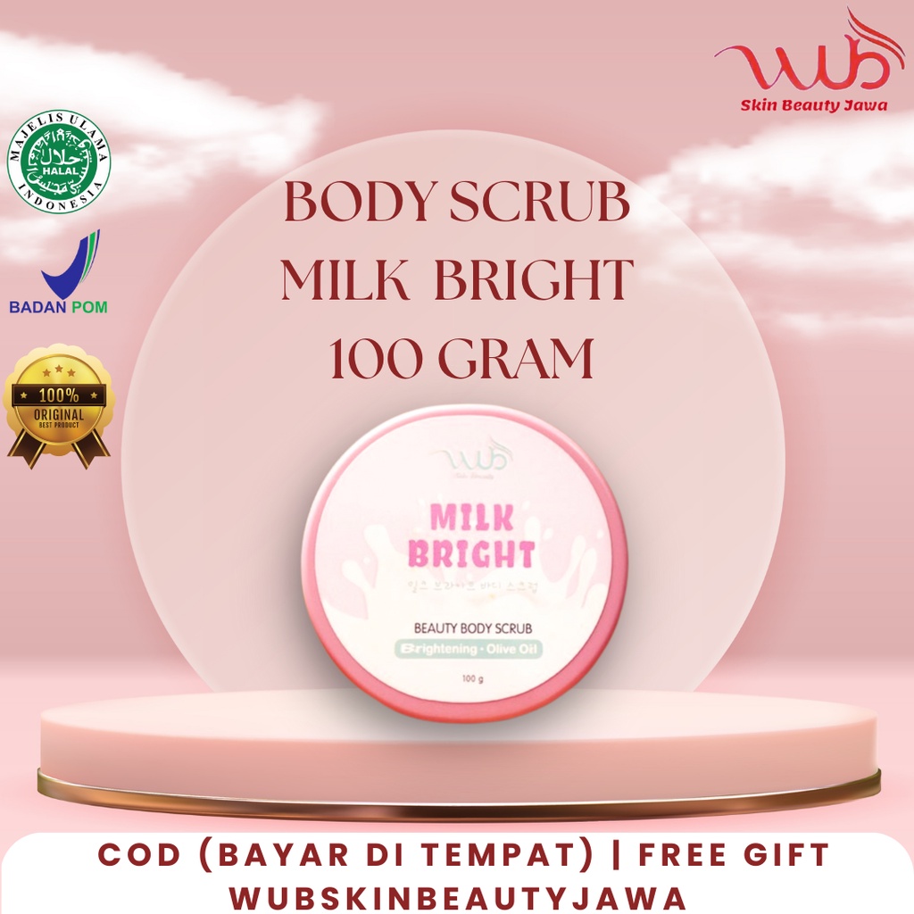 WUB Skin Beauty Body Scrub Milk Bright 100 Gram