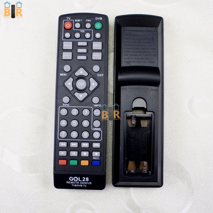 Remot Remote Genius Multi GOL 28 DVB T2 +pairing TV Universal Serbaguna All Merk