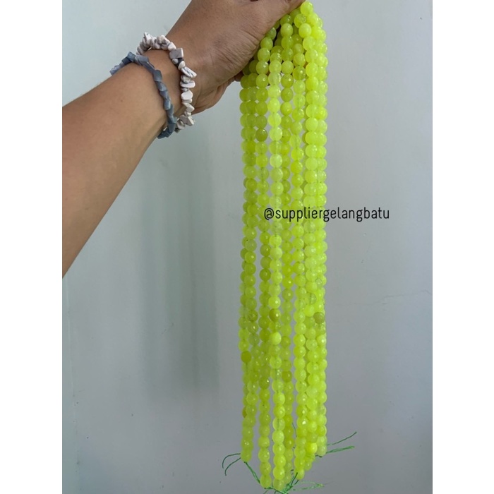 bahan soft neon jade cutting 10mm natural corak akik alam kuning hijau