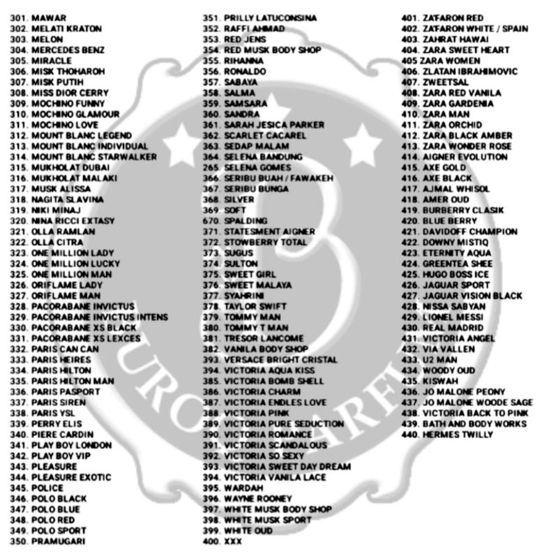 buroq parfum refill SUPER pria wanita isi ulang botol bibit parfum 100ml