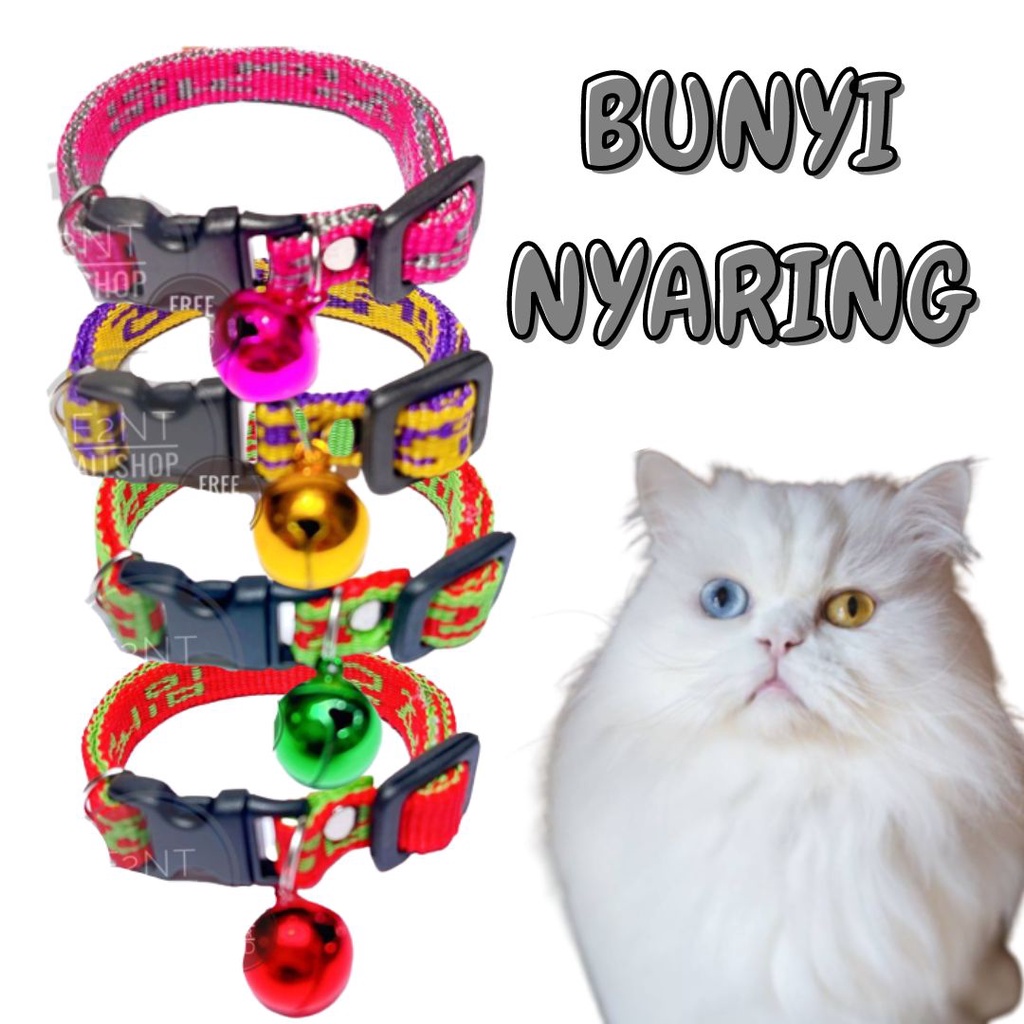 Kalung Kucing Premium Lonceng Doff Motif Korea Premium Quality FEFARM