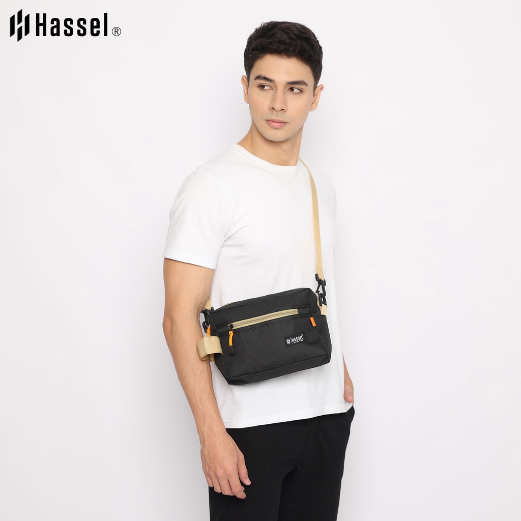 Tas Selempang HASSEL POUCH / Tas Pria / Tas Handbag - Coklat