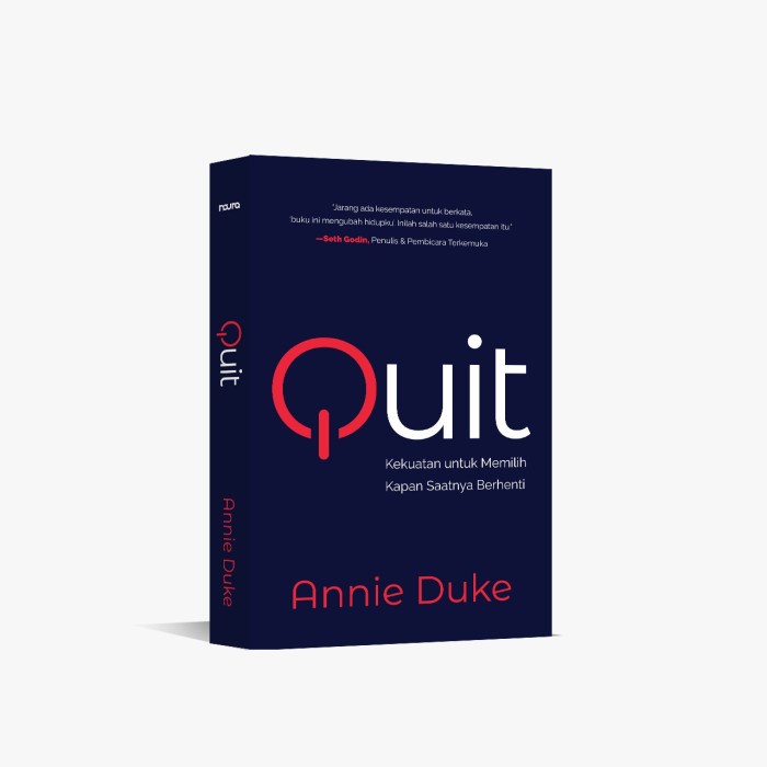 

BUKU QUIT : KEKUATAN UNTUK MEMILIH KAPAN SAATNYA BERHENTI - ANNIE DUKE