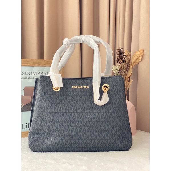 MK Teagen Large Long Drop Satchel Black