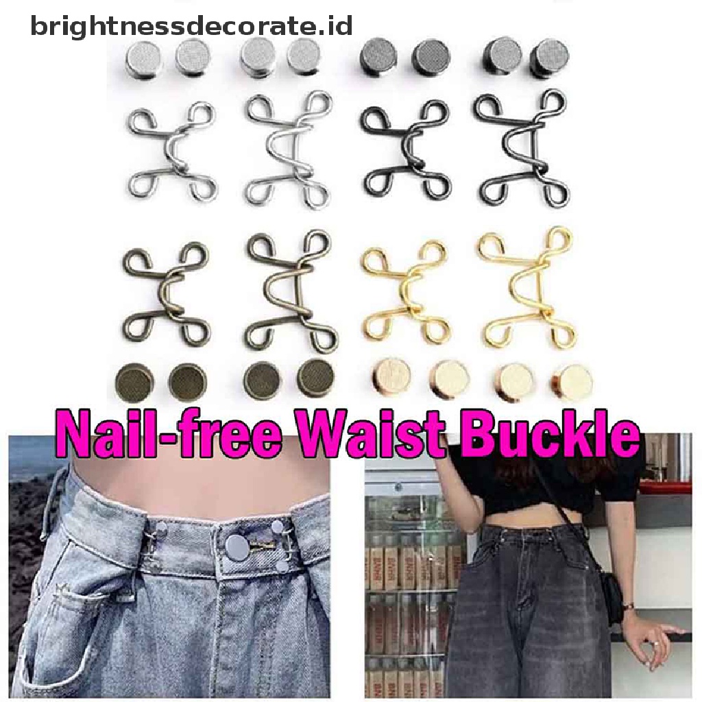 [Birth] 27/32mm Gesper Pinggang Bebas Paku Waist Closing Adjustable Snap Button Resuable  [ID] Baju Kaos Distro Pria Wanita Lengan Panjang [ID]