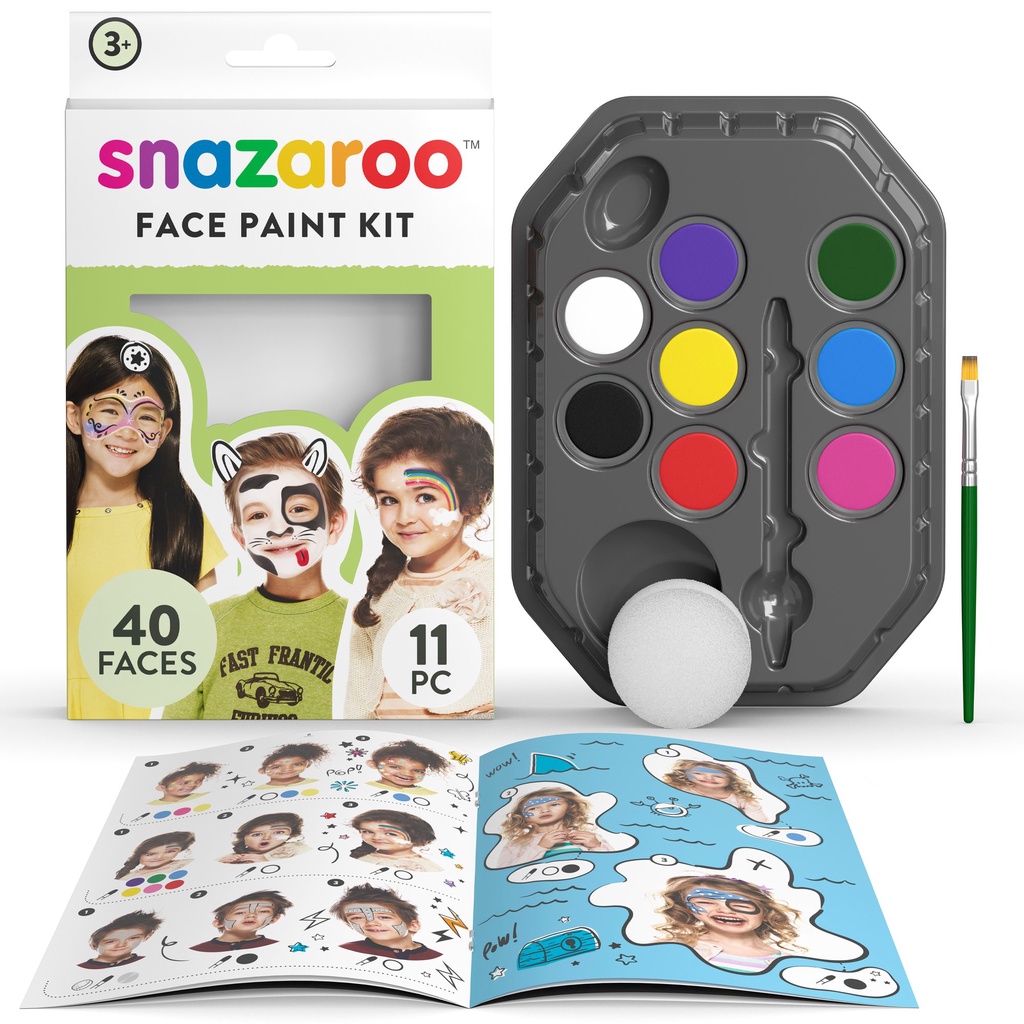 Snazaroo Color Theme Set Face Paint | Face Painting Kit Palette Face & Body Paint | Water Based Non 