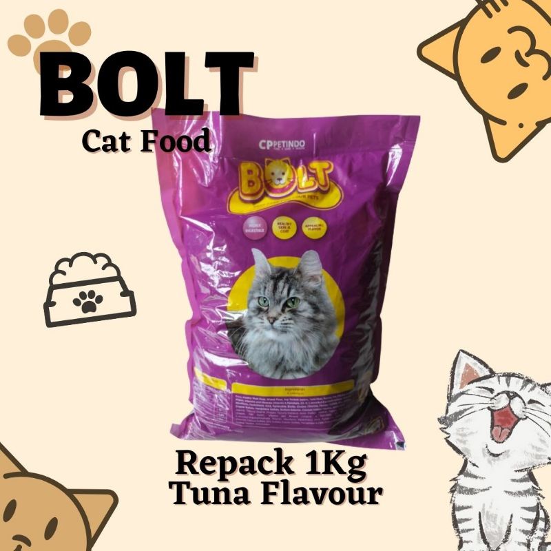 makanan kucing murah catfood bolt repack 1kg