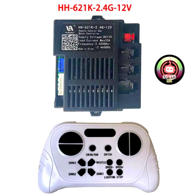 REMOT RECEIVER MOBILAN AKI HH-621K-2.4G-12 REMOTE CONTROL PUTIH RECIVER RESEIVER RESEIPER RESIFER RE