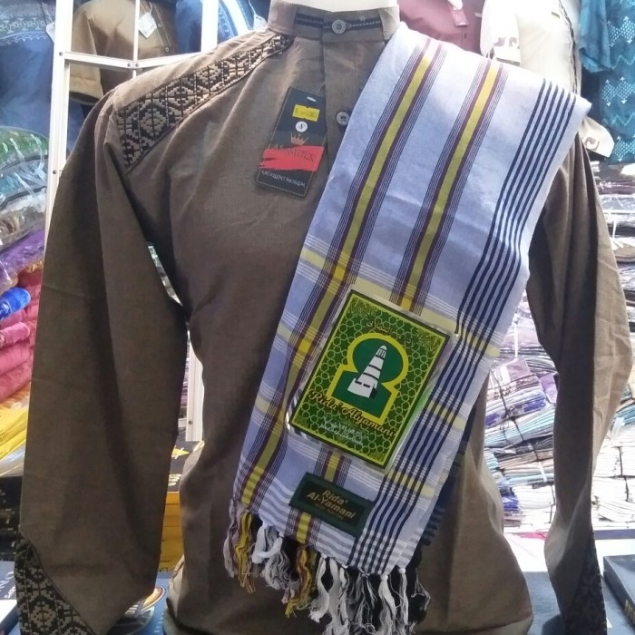 Sorban Rida Al-yamani - Biru (L5C3) Halus Scarf Surban Ikat KepalaIgal Best Seller Bahan Adem Turki 