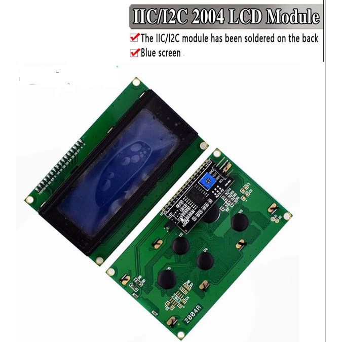 LCD 2004 20x4 SERIAL Interface MODULE I2C IIC Layar BLUE Biru Display Backlight Backpack