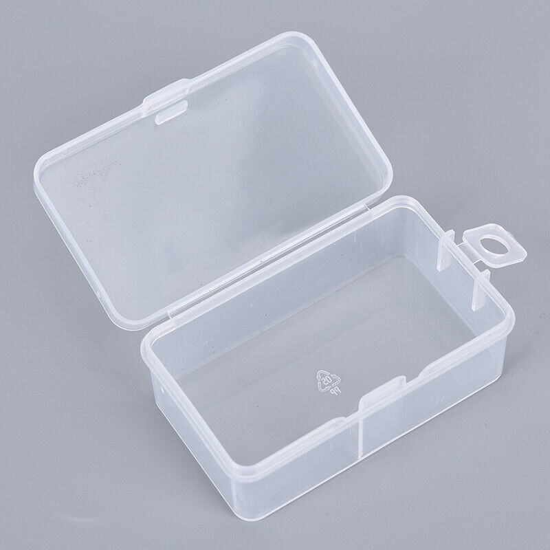 [Hot Sale] Kotak Plastik Persegi Mini Transparan/Wadah Kemasan Perhiasan Organizer Untuk Cincin, Anting, Manik-Manik, Kancing/5Kisi Kompartemen Wadah Plastik
