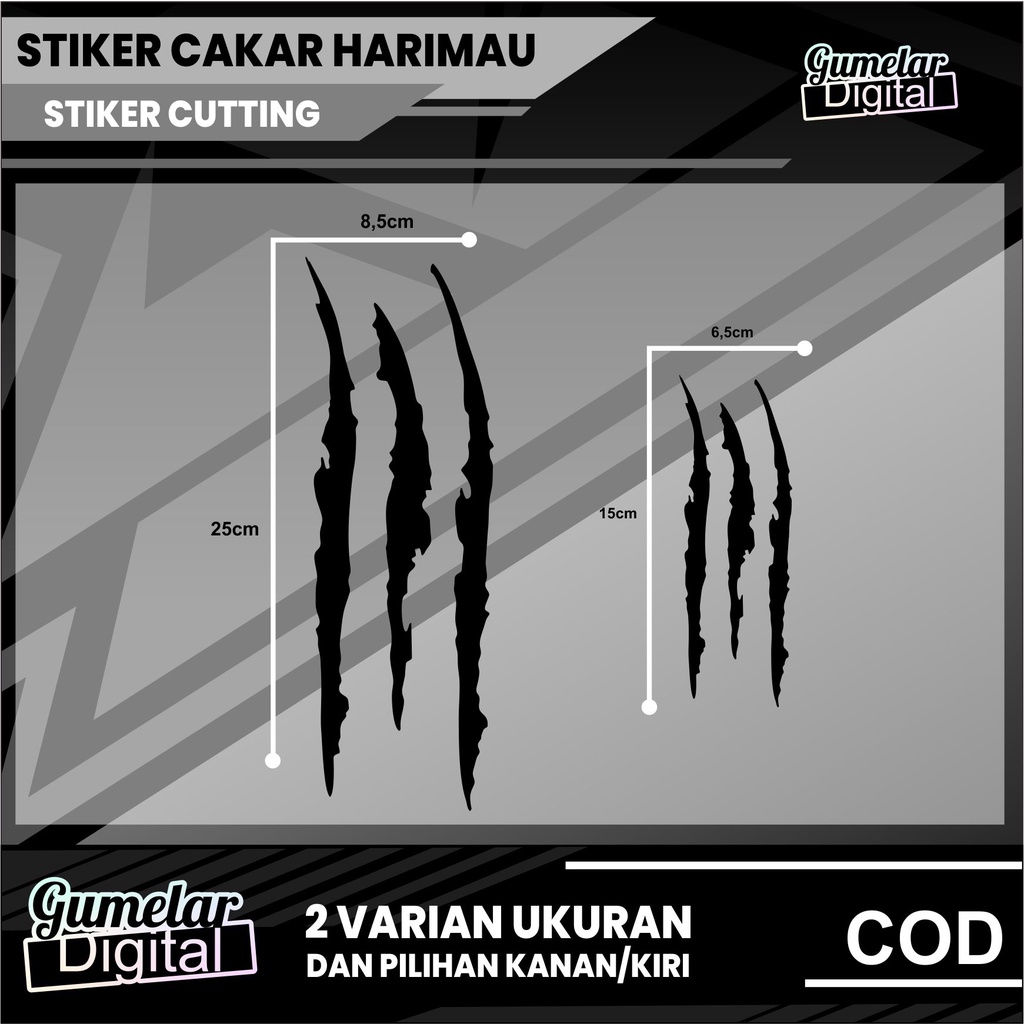 STIKER CAKAR HARIMAU NGABERS STIKER CAKAR NGABERS MOTOR VARIO BEAT