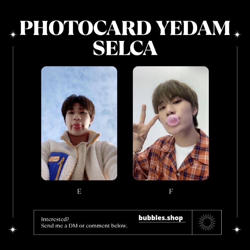 PHOTOCARD UNOFFICIAL YEDAM TREASURE SELCA