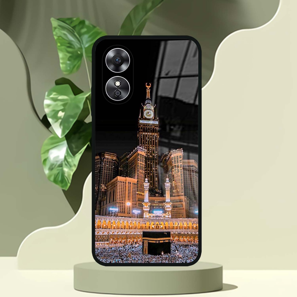 (SV85) Case Kilau Oppo A17 | A17 | Casing Hp Oppo | Pelindung Smartphone | Motif Mekkah Seven Case