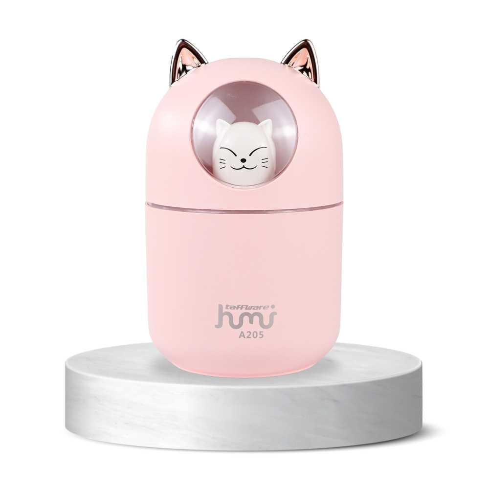 Taffware Humi Humidifier Pelembab Udara Diffuser Cute Cat 300ml - A205