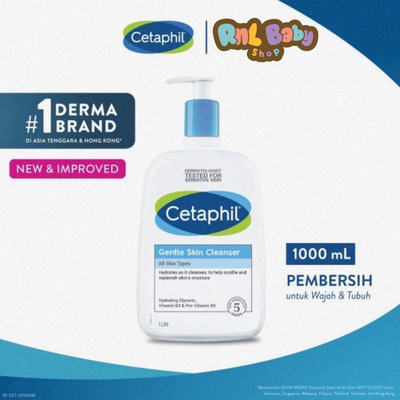 Cetaphil Gentle Skin Cleanser 1000 ml - Sabun Pembersih Wajah