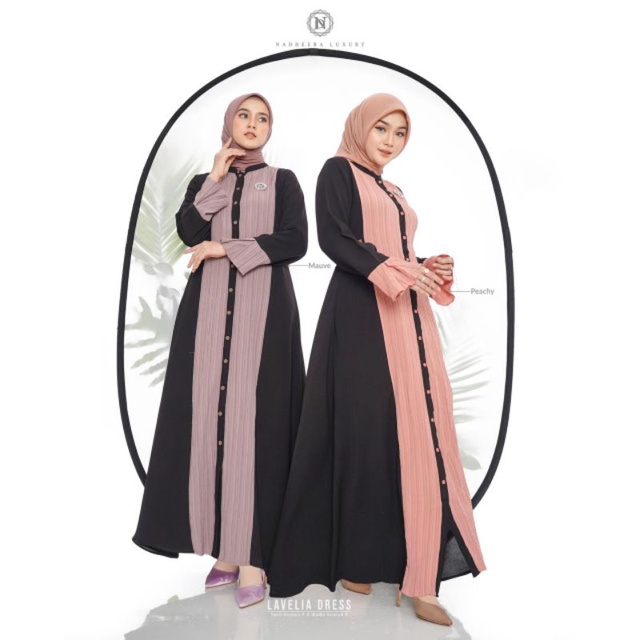 LAVELIA DRESS by Nadheera luxury gamis muslim wanita rayon premium polos terbaru 2023 abaya fashion 