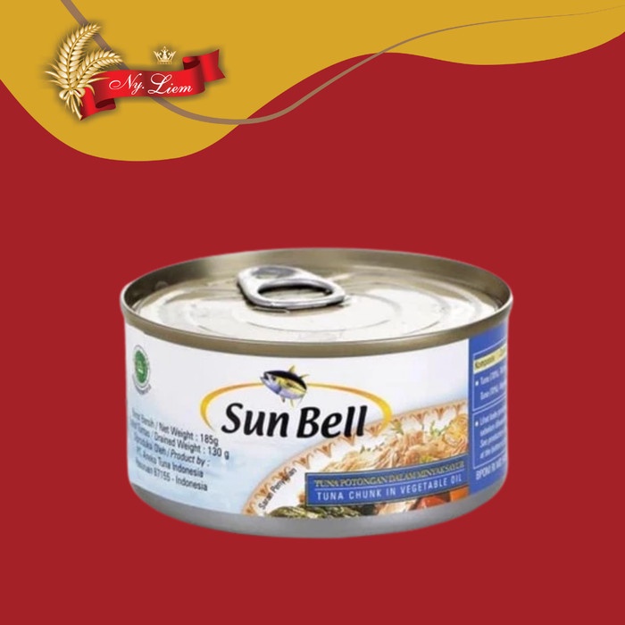 SUN BELL Tuna Chunk in Vegetable Oil / Ikan Tuna Potong 185 gram