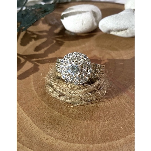 perhiasan cincin perak asli/cincin perak murni wanita