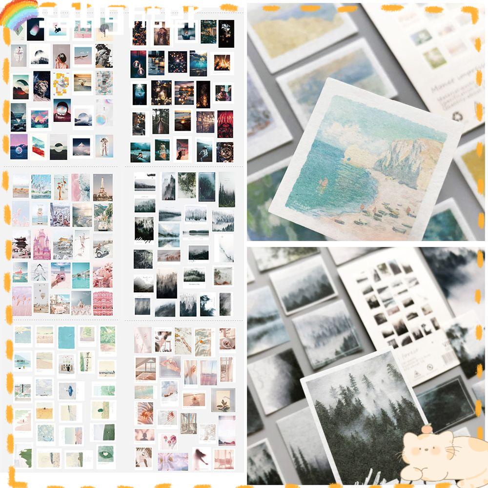 Solighter 50PCS/Pack Scrapbooking Stiker Hadiah Kabut Hutan Travel Diary Fotografer Hias