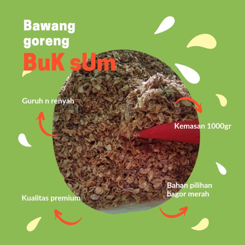 

BAWANG MERAH GORENG "BUK SUM"/PREMIUM/1000gram