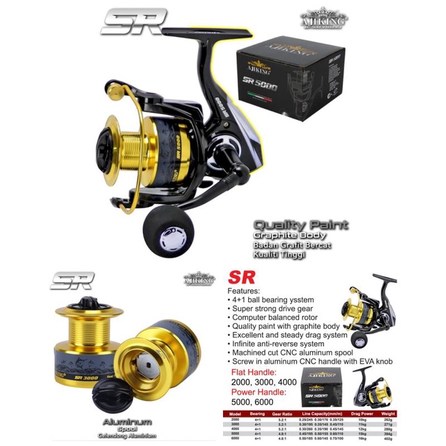 reel Ajiking SR 2000 3000 power handle