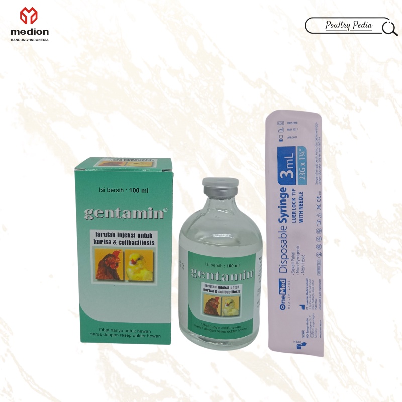 Gentamin Inject 100 Ml - Obat Injeksi Untuk Ayam Sakit Snot Cdr Ngorok