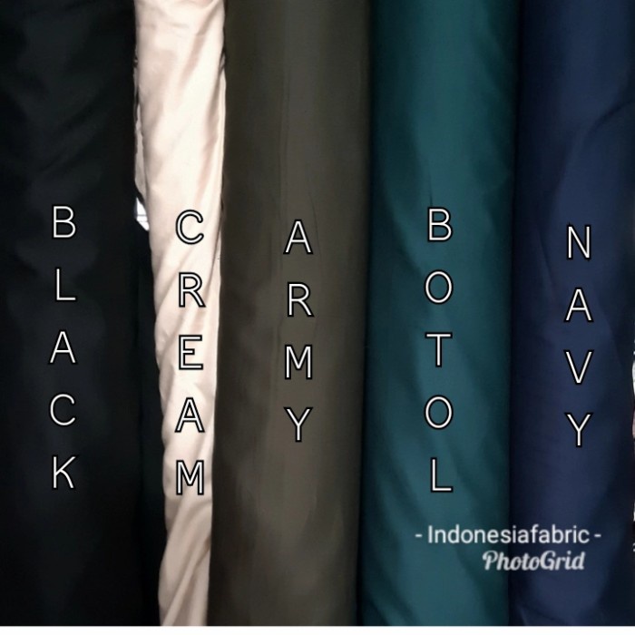 Kain Kain Bahan Meteran Katun Jepang Polos Twill Viscose Tokai