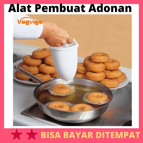 Alat Pembuat Adonan Donat DIY Drop Donut Maker Tool / Alat Pembuat Pembolong Cetak Cetakan Pencetak 