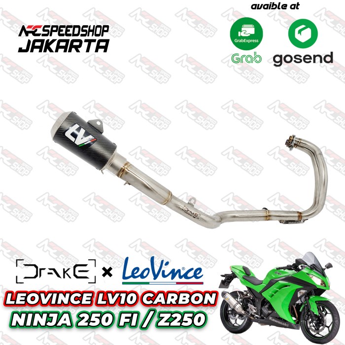 Knalpot Leovince Lv 10 Carbon Header Drake R9 Kawasaki Ninja 250Fi Old #Original