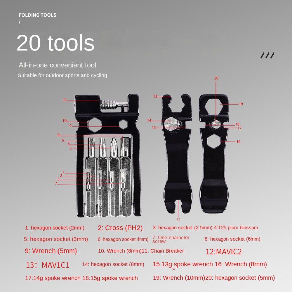 Lanfy Sepeda Alat Multi Fungsi Multi Fungsi Aksesoris Sepeda Bike Socket Wrench Hexagonal Obeng