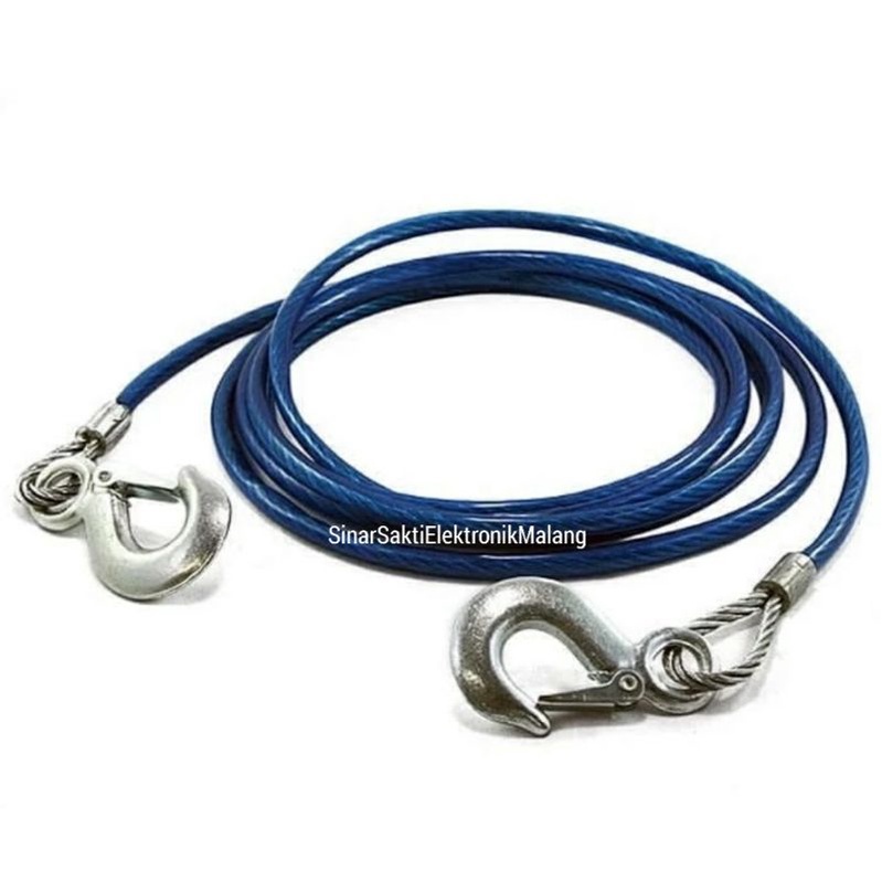 Tali Derek Kawat Baja Mobil Seling Sling Towing Tow Rope Penarik Mobil Mogok Darurat Emergency