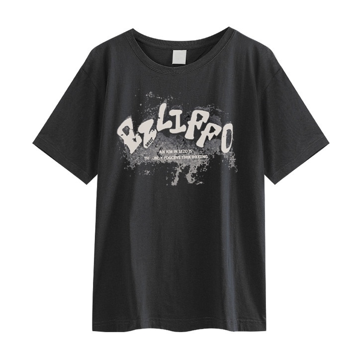RDGF official shop kaos pria terbaru 2023 kemeja leher bulat kaos hitam oversize  PRIA &amp; WANITA (UNISEX)A0374