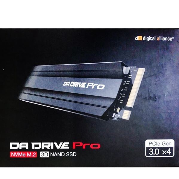 Ssd m.2 nvme da drive pro heatsink 1tb 2280 3d nand flash - Pcie Pci-e 3.0 x4 m2 digital alliance m-key nvm 1000Mb