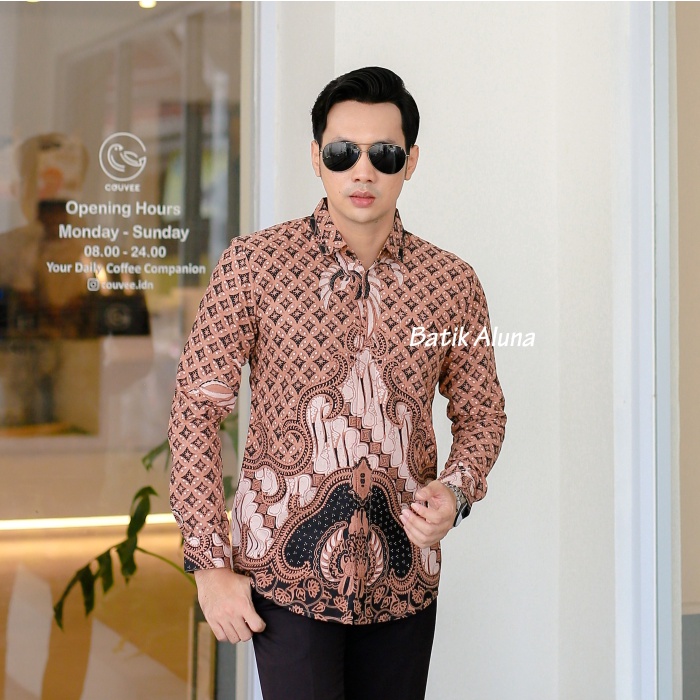 Batik Pria Slimfit Lengan Panjang Premium SBA07