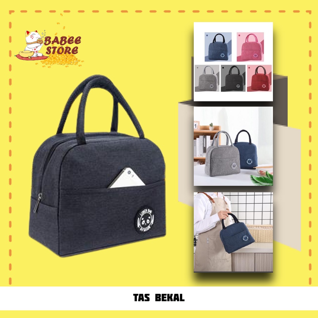 BABEE - TAS BEKAL LUNCH BAG / TAS LUNCH BOX COOLER BAG ALUMINIUM FOIL